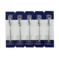 NailXpert - Embout en Carbure (Carbide) pour les ongles, "Maïs", Bleu, Diamètre de la tête 5 mm / Partie de travail 13 mm.