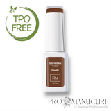 Vernis semi-permanent 1944 Paris Gel Vegan, teinte Giada NGV266. Couleur marron moyen, terre de Sienne au fini crème. Formule professionnelle sans Hema et sans TPO, format 7ml.