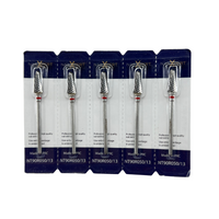 NailXpert - Embout en Carbure (Carbide) pour les ongles, "Maïs", Rouge, Diamètre de la tête 5 mm / Partie de travail 13 mm.