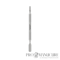 Repousse-cuticule double embout Staleks Pro Expert 30 Type 5 PE-30/5 acier inox AISI 420 manche massif repousse arrondi large et lame droite large manucure