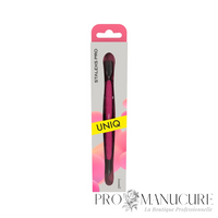 Pack - Pousseur cuticules Staleks Pro UNIQ 10 Type 2 PQ-10/2 Gummy manche silicone hypoallergénique pousseur arrondi étroit et pousseur biseauté pour manucure pédicure professionnelle