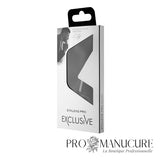 Pack - Ciseaux à cuticules Premium Staleks Pro Exclusive 22 Type 1 SX-22/1m Magnolia gravé manches allongés lame 24 mm pointes étroites acier AISI 440 pour manucure professionnelle haut de gamme
