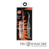 Pack - Pince à cils professionnelle en L 35° Staleks Pro Expert 41 Type 9 TE-41/9 acier inoxydable 125mm pour extension cils méga-volume 2D-8D