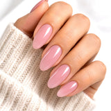 Manucure rose nude naturel réalisée avec Atlas Gel Builder All About Anna