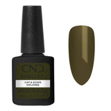 CND Shellac Cap & Gown – nuancier vert kaki olive foncé
