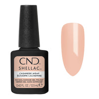 CND Shellac Cashmere Wrap – nuancier nude beige rosé et flacon 12,5 ml