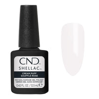 CND Shellac Cream Puff – nuancier blanc pur opaque et flacon 12,5 ml