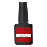 Flacon de vernis semi-permanent professionnel CND Shellac Devil Red 12,5 ml Sans TPO