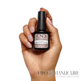 CND Shellac Field Fox nude taupe rosé porté sur les ongles avec flacon 12,5 ml
