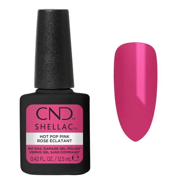 CND Shellac Hot Pop Pink – nuancier rose fuchsia éclatant