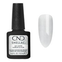 Nuancier CND Shellac Ice Vapor – blanc glacé scintillant et irisé