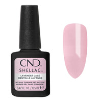 CND Shellac Lavender Lace 12,5 ml avec nuancier lavande clair nacré