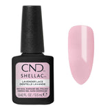 CND Shellac Lavender Lace 12,5 ml avec nuancier lavande clair nacré