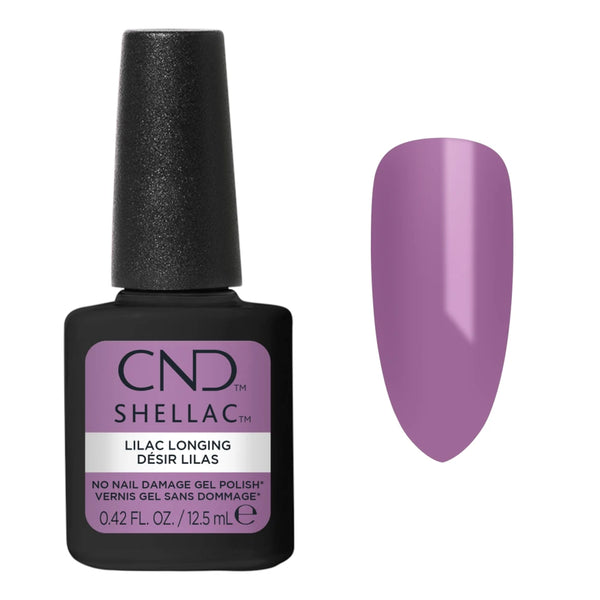 CND Shellac Lilac Longing 12,5 ml avec nuancier lilas