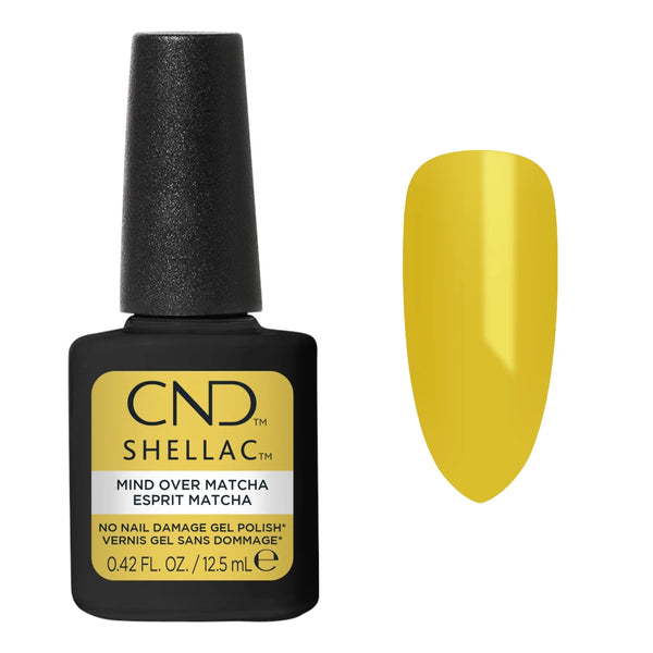 CND Shellac Mind Over Matcha 12,5 ml avec nuancier vert matcha