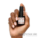 CND Shellac Satin Slippers porté sur les ongles avec flacon 12,5 ml