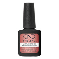 Flacon de vernis semi-permanent CND Shellac Untitled Bronze 12,5 ml, teinte bronze rosé métallisé Sans TPO