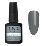 CND Shellac Whisper gris clair avec aperçu de la teinte