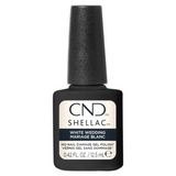 Flacon CND Shellac White Wedding 12,5 ml, vernis semi-permanent blanc nacré sans TPO