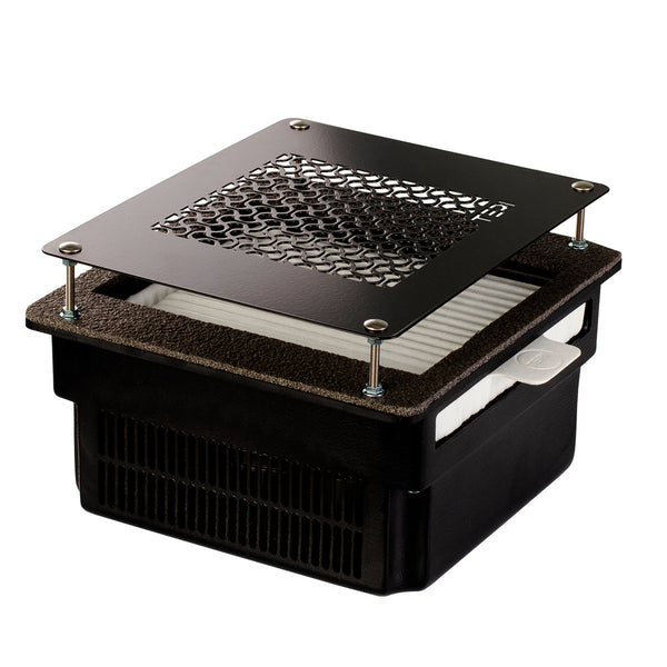 TERI Turbo Professional - Aspirateur Ongles Encastrable - 90W - Filtre HEPA & Garantie 5 Ans - Noir & Grille Noire