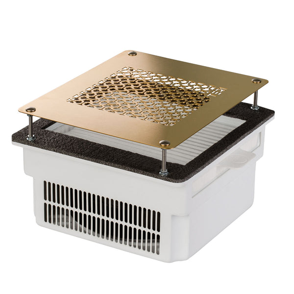 TERI 800 - Aspirateur Ongles Encastrable - 100W Réels - Garantie 5 Ans - Blanc & Grille Gold