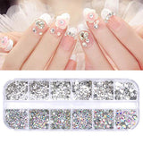ProManucure NailArt Boite de Cristaux Silver/Blanc 1440 Pcs
