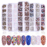 ProManucure NailArt Boite de Cristaux Silver/Blanc 1440 Pcs